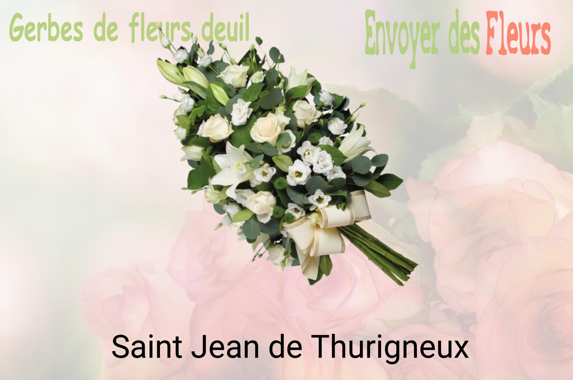 Gerbe de fleurs de deuil livrée à Saint-Jean-de-Thurigneux